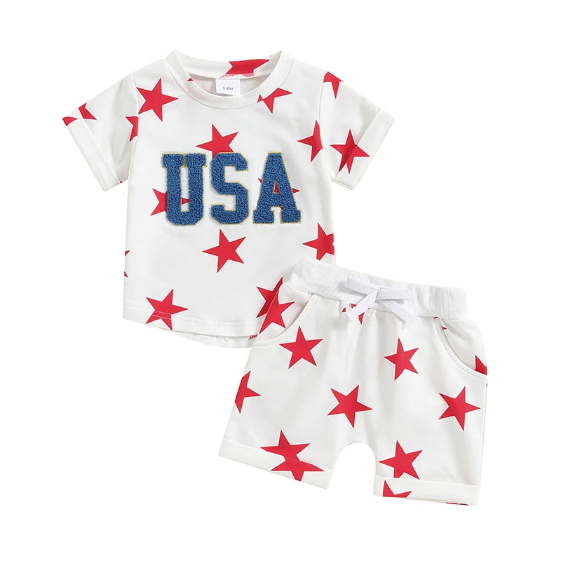 USA Chenille Patch Two-Piece Set