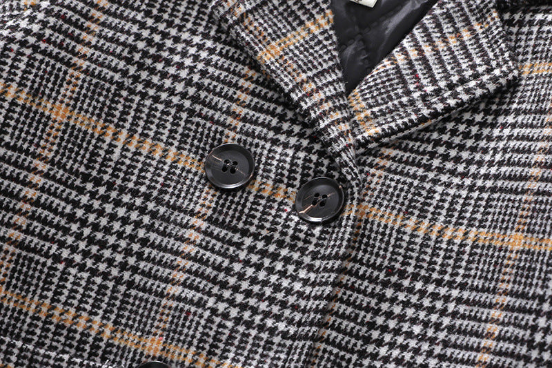 Woolen Double-breasted Trench Coat