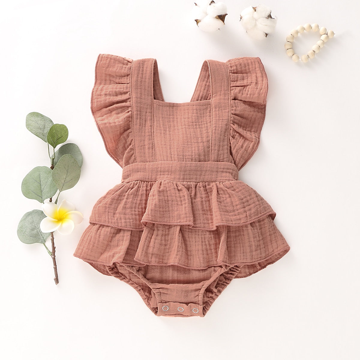 Girls' Ruffle Hem Romper