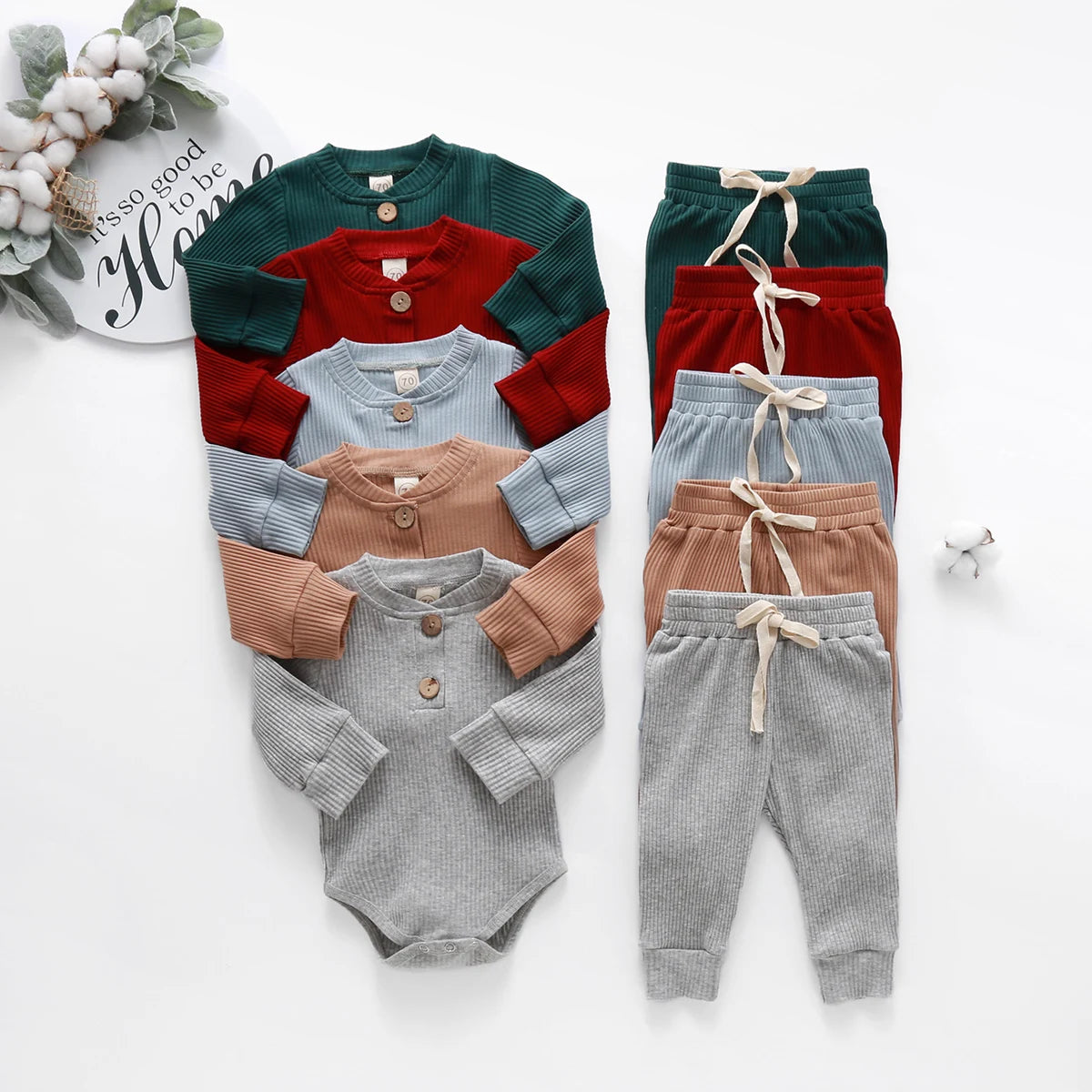Baby boys' Everett Ribbed Lounge Set