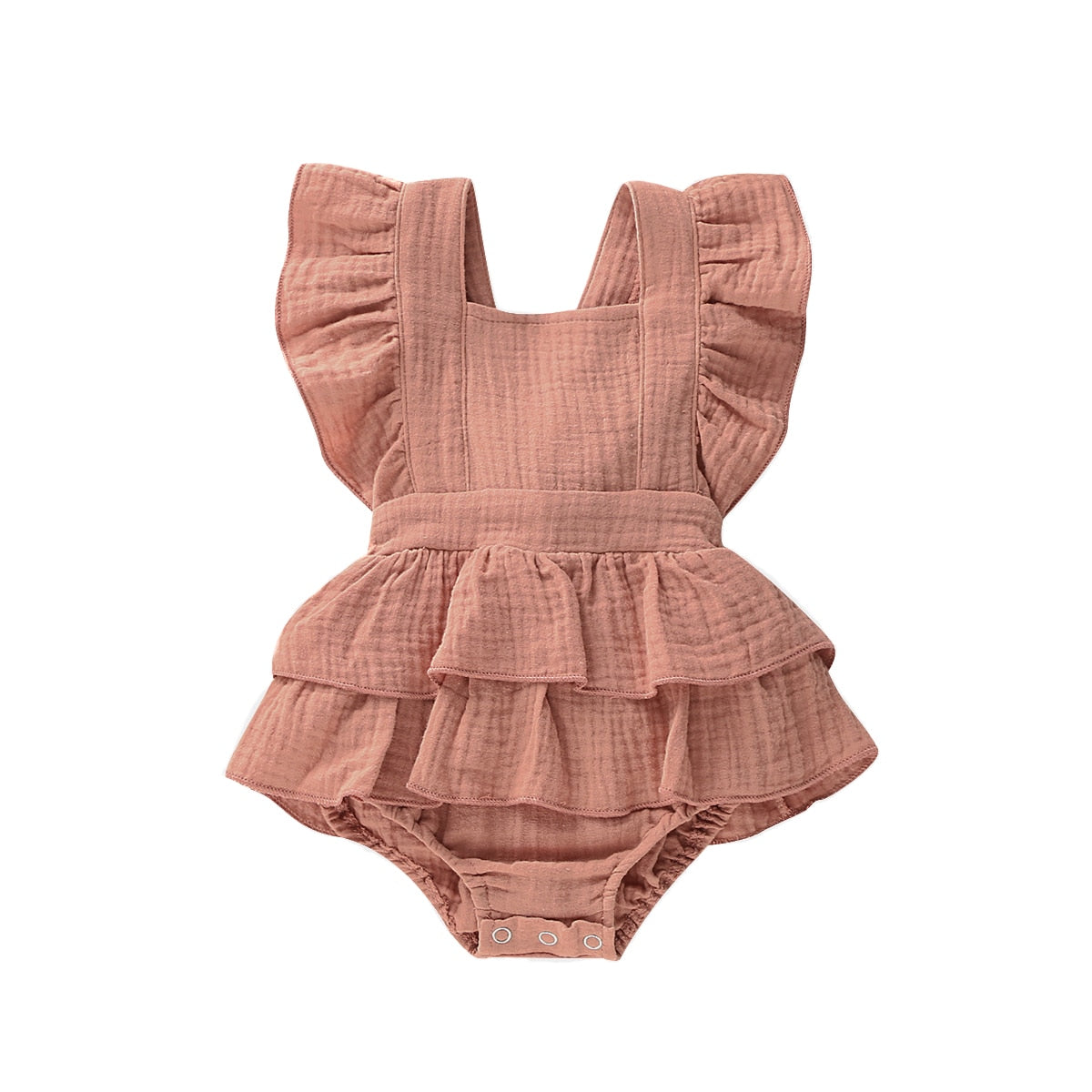 Girls' Ruffle Hem Romper