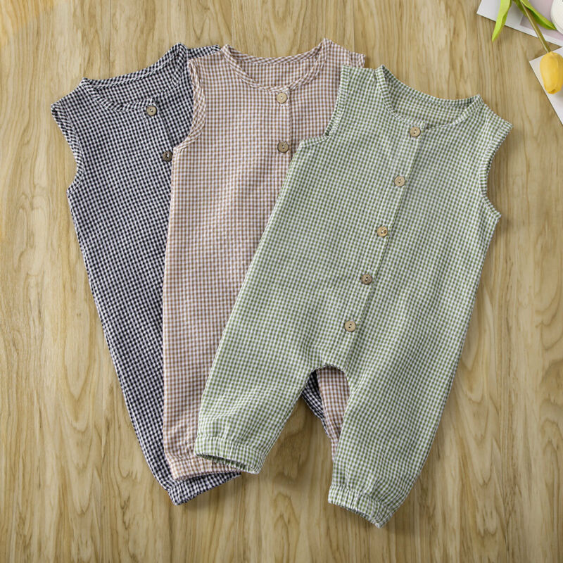 Everyday Plaid Sleeveless Jumpsuit