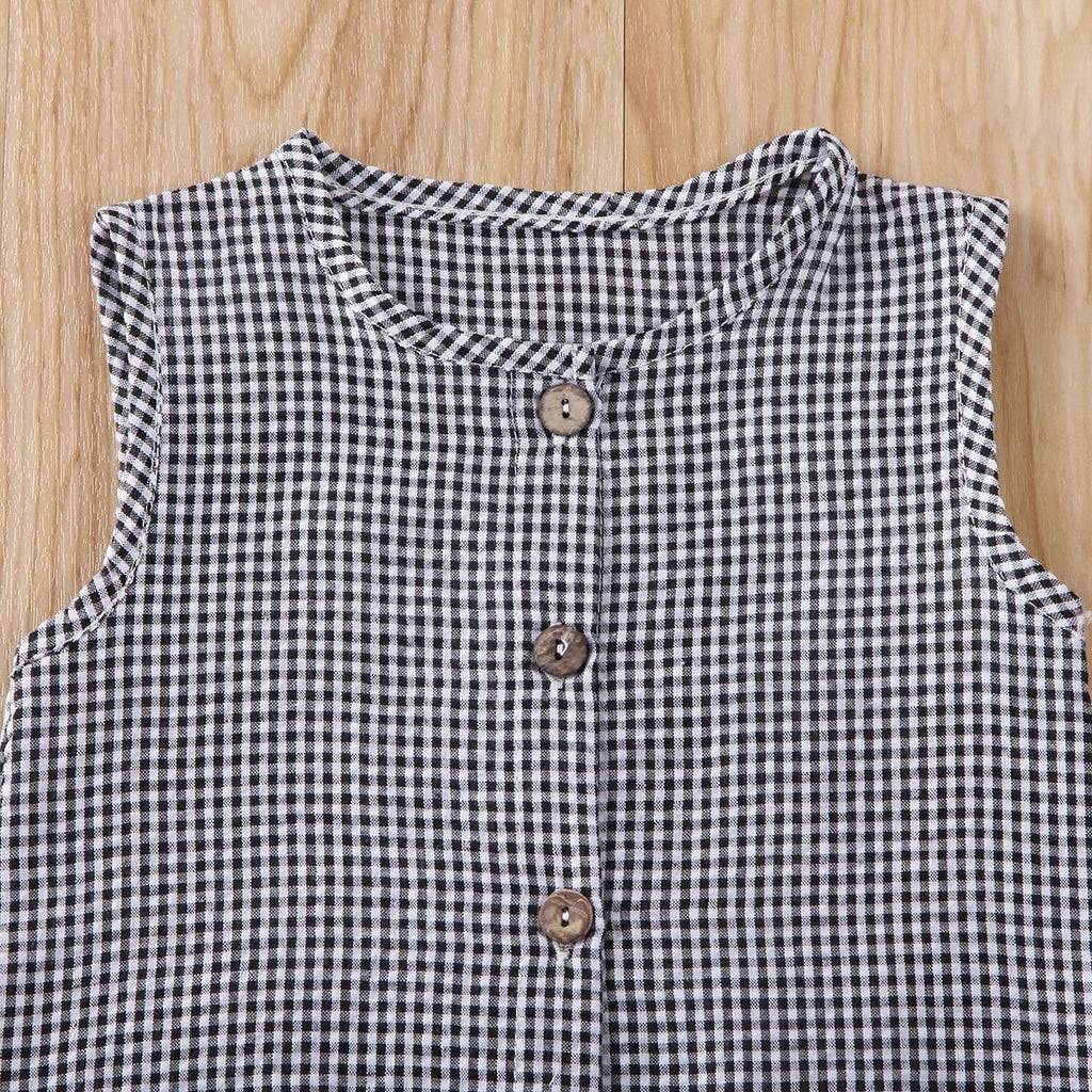 Everyday Plaid Sleeveless Jumpsuit