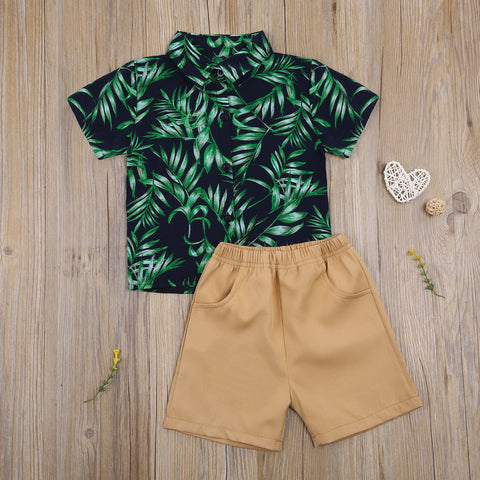 Boys' Beach Tree Shirt and Shorts Set