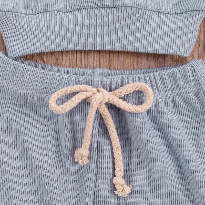 Ribbed Rainbow Sweater + Drawstring Pants Set