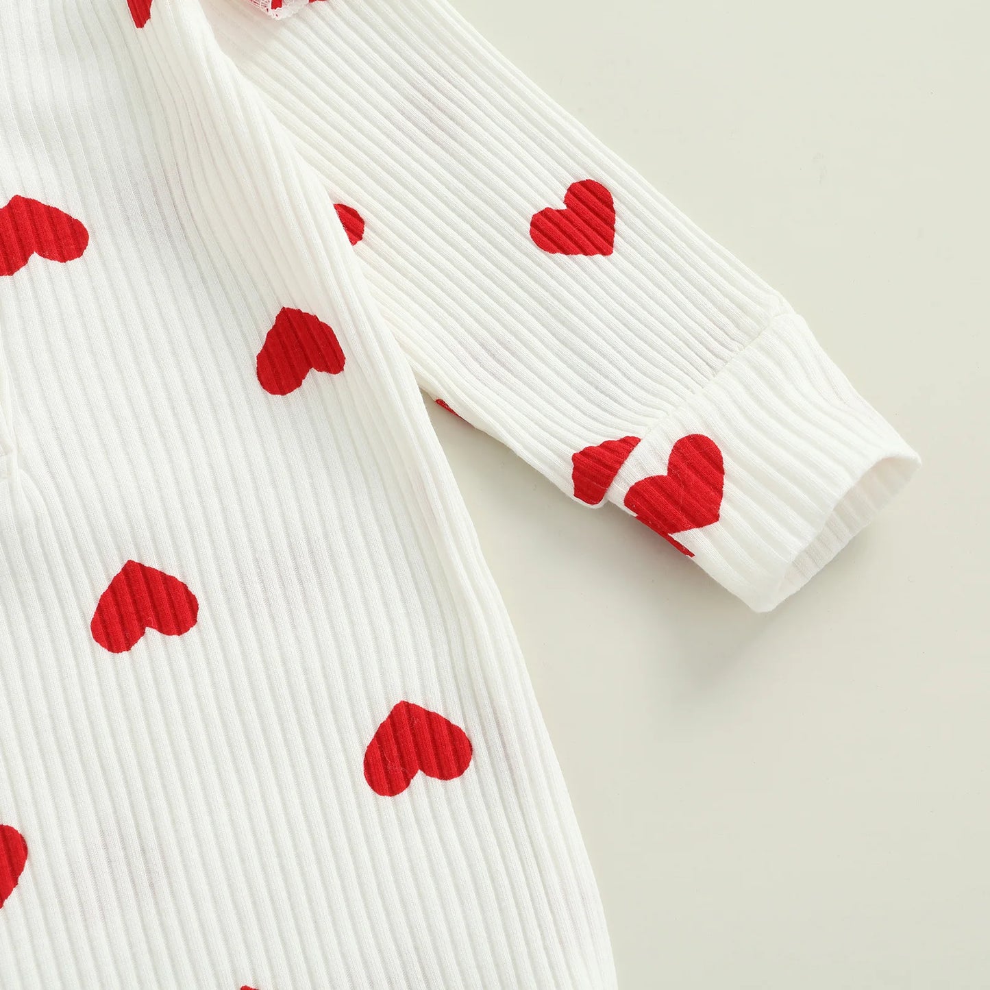 Sweetheart Ribbed Jumpsuit & Bow Set