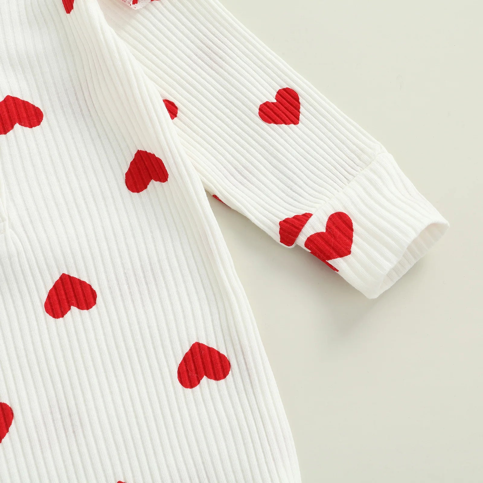 Sweetheart Ribbed Jumpsuit & Bow Set