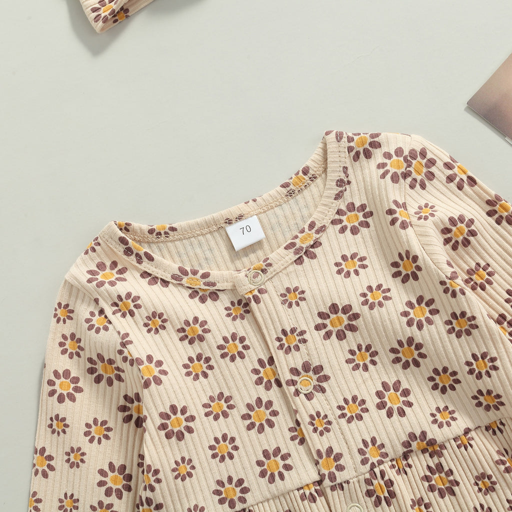 YP Floral Print Jumpsuit With Headband Set