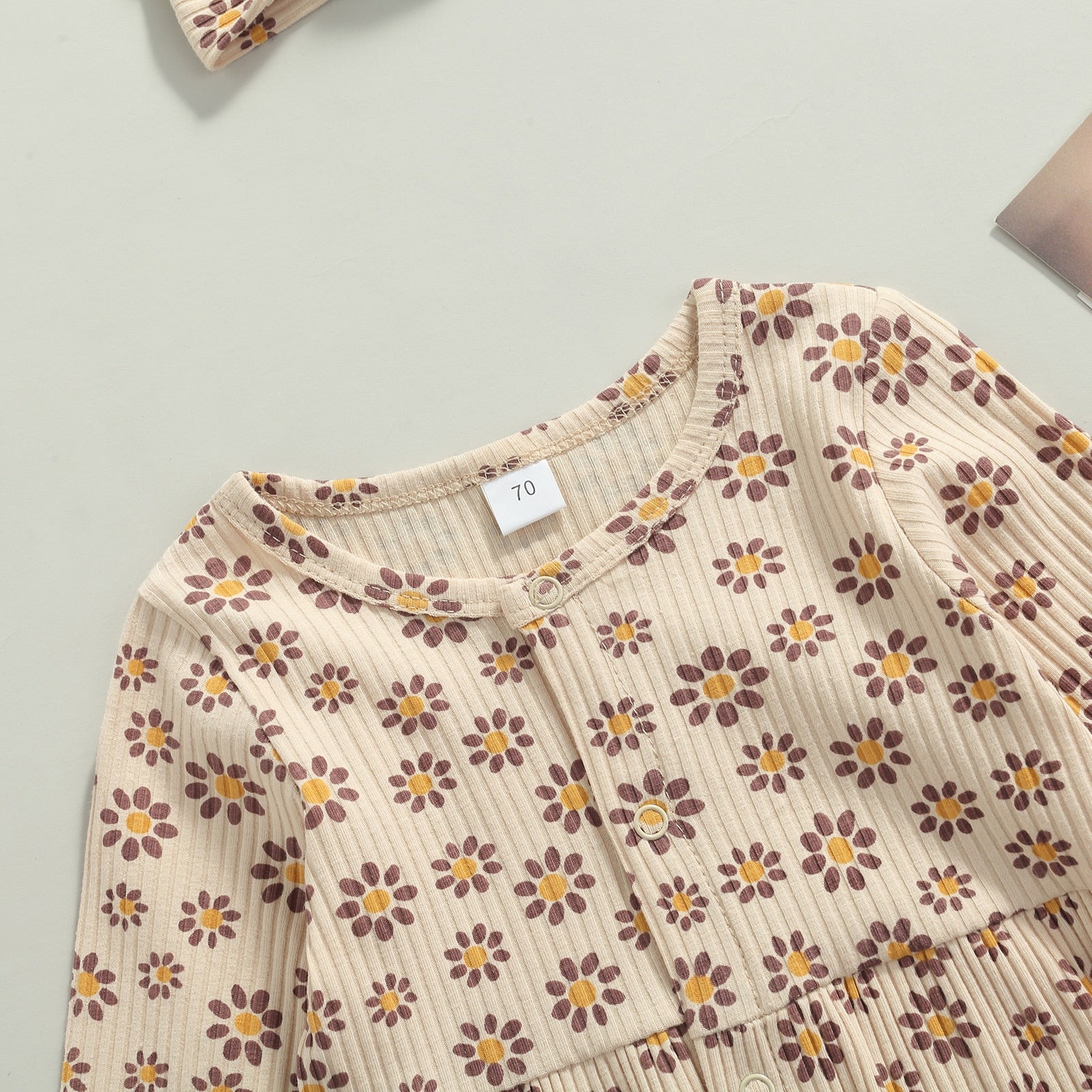 YP Floral Print Jumpsuit With Headband Set