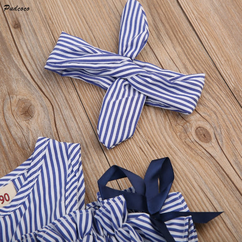 Girls' Blue Bow Sundress