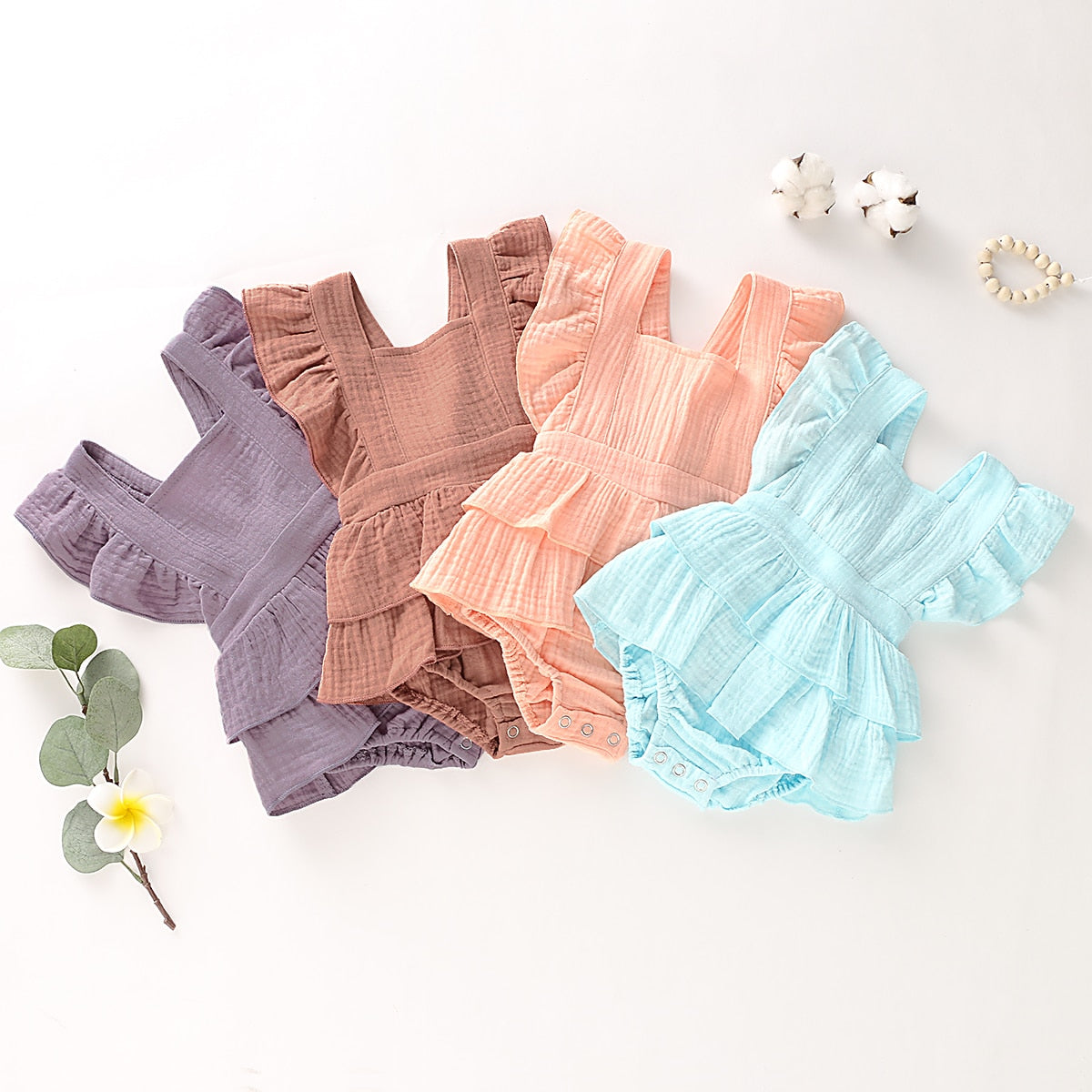 Girls' Ruffle Hem Romper