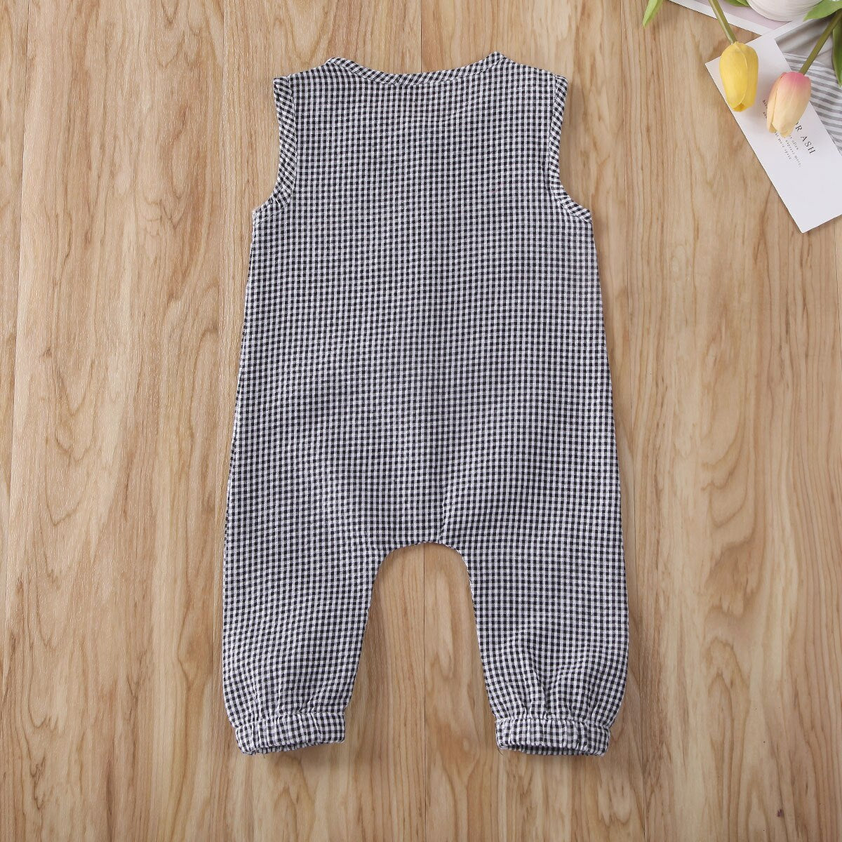 Everyday Plaid Sleeveless Jumpsuit