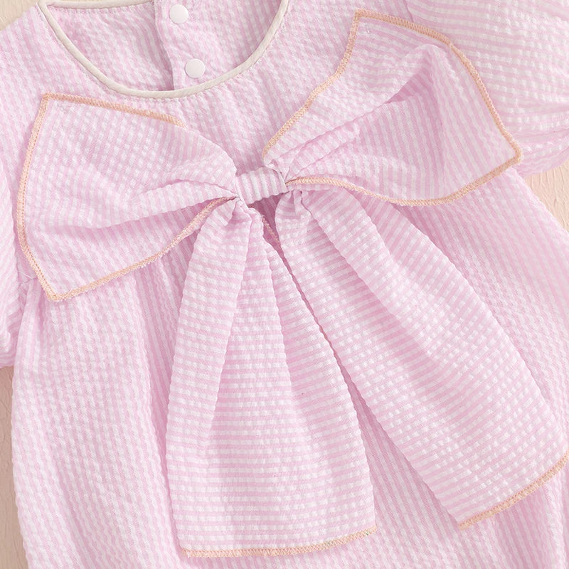 Sweet Whimsy Pastel Bow Romper Set