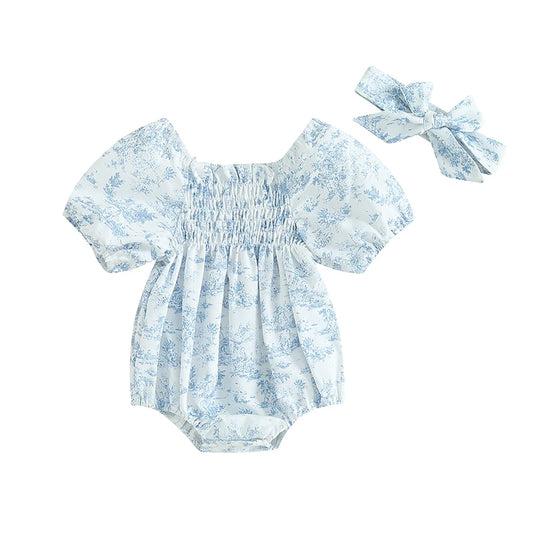 Blue Bella Garden Romper Set