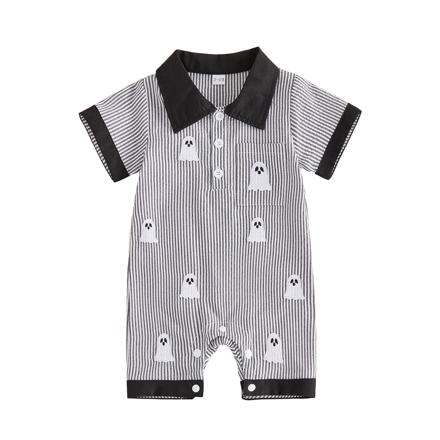 Harvest Stripe Polo Romper
