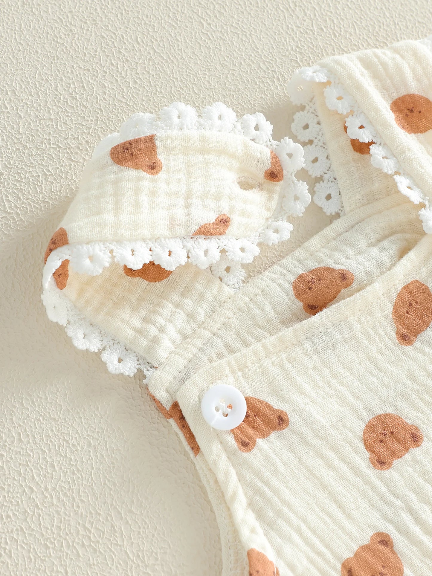 Honey Bear Pocket Romper