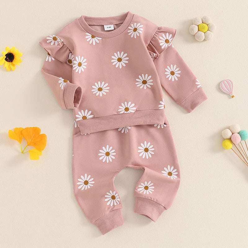 Flower Girl Sweater Pants Set