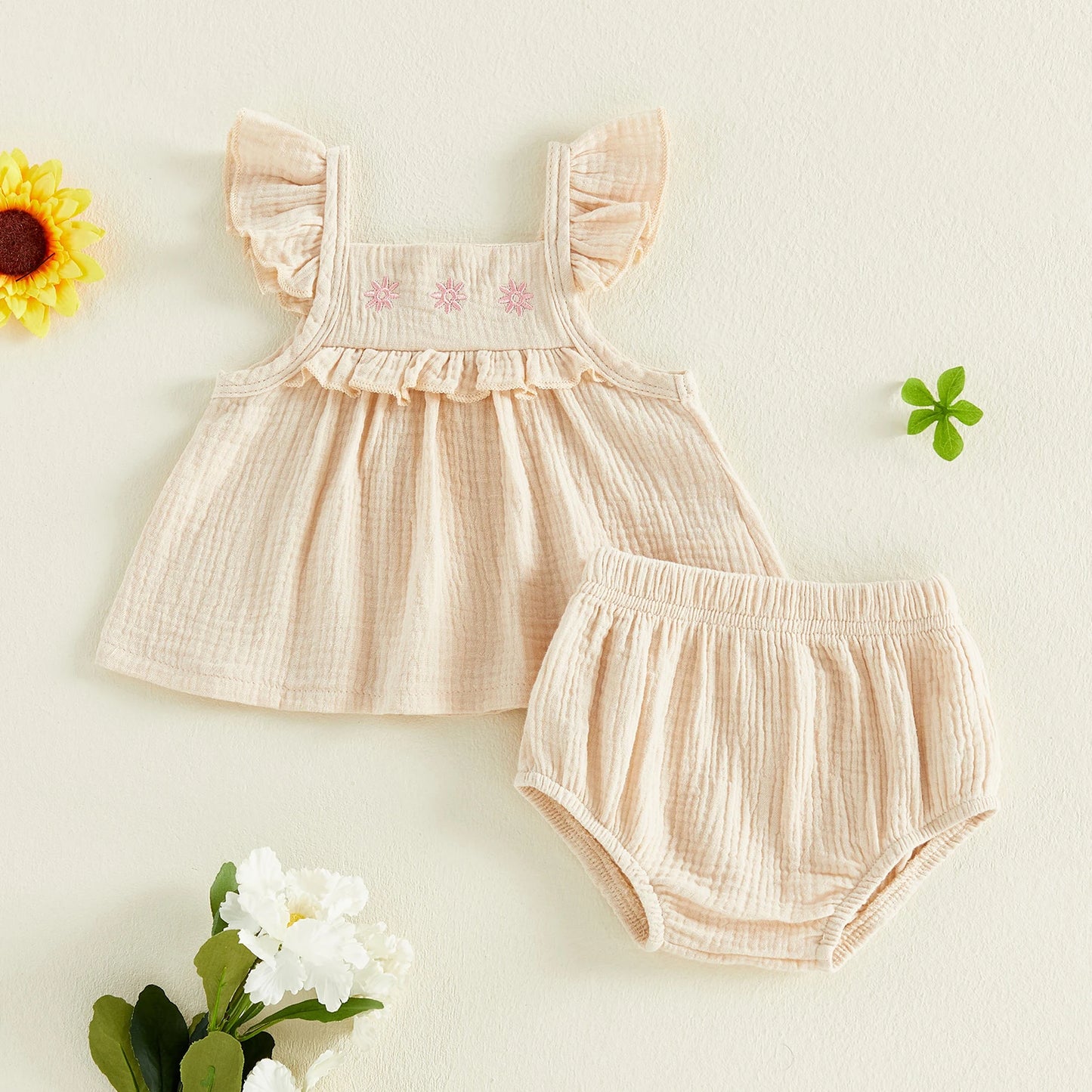 Ruffle Sleeve Top & Bloomers Outfit