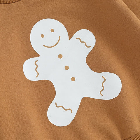 Gingerbread Man Sweatshirt Pants Set