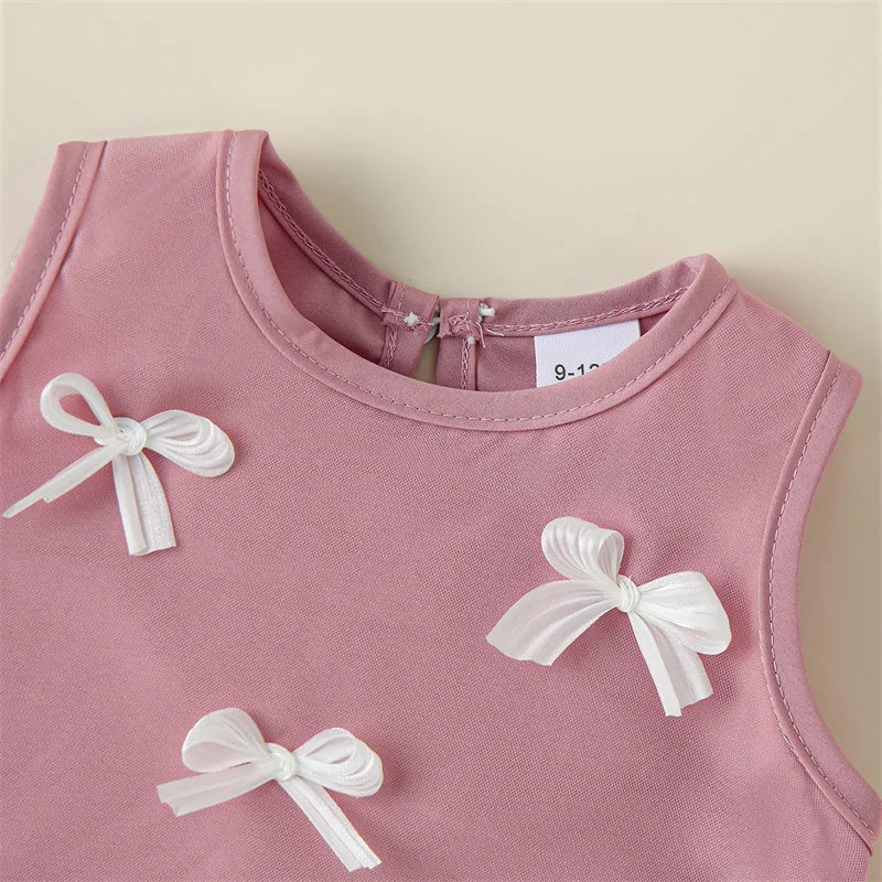 Pink Bow Tulle Dress