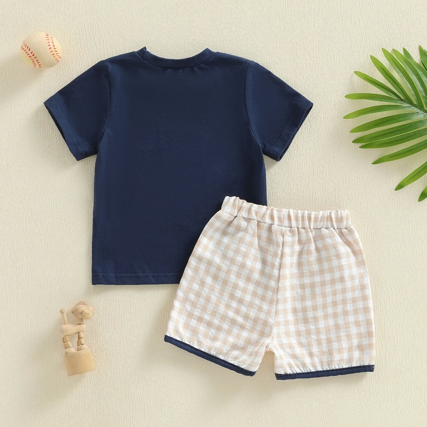 Baby Boy Baseball Dog Two-Piece Set