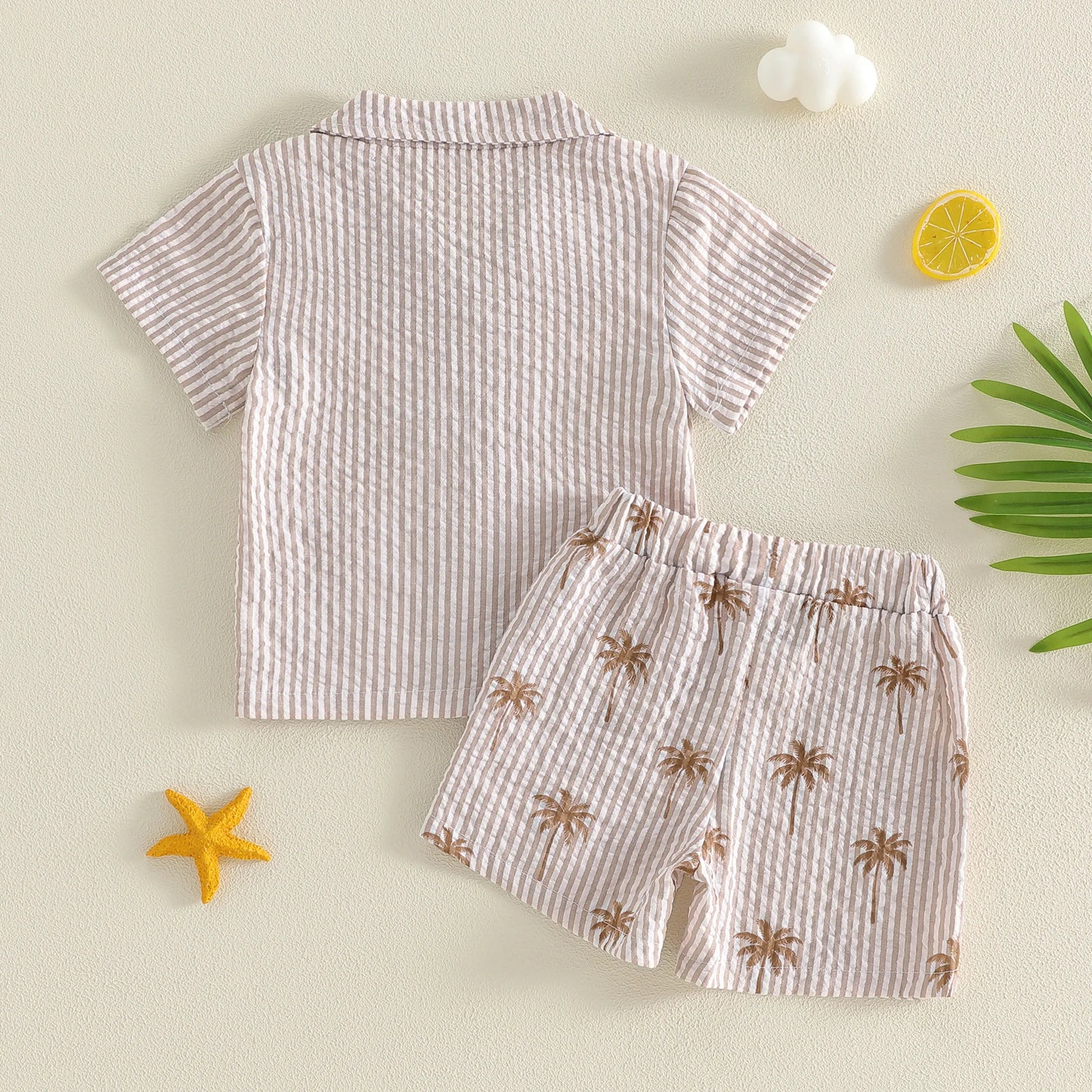 Little Palm Seersucker Set