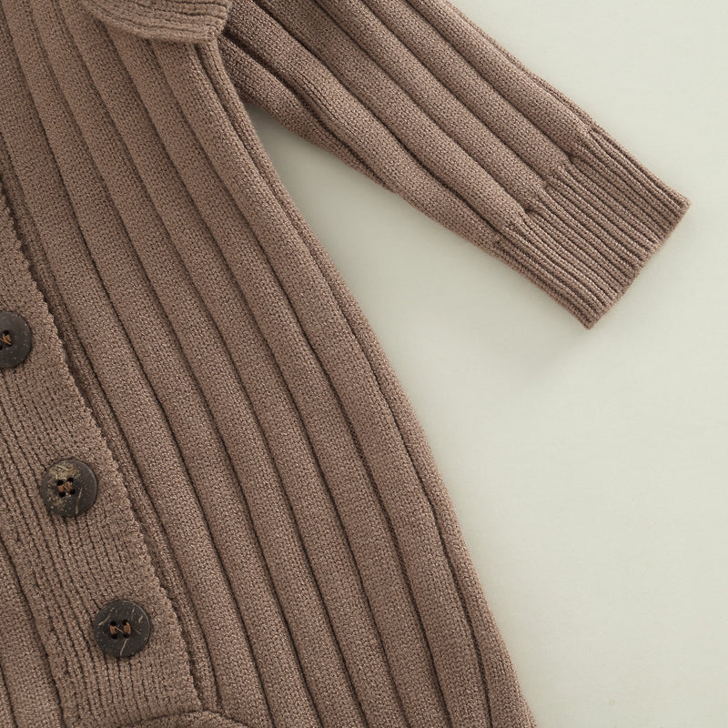 Cozy Ruffle Knit Button Jumpsuit