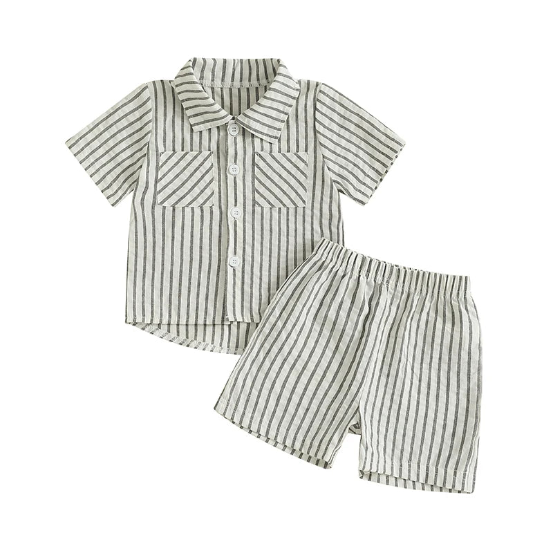 Linen Breeze Striped Set