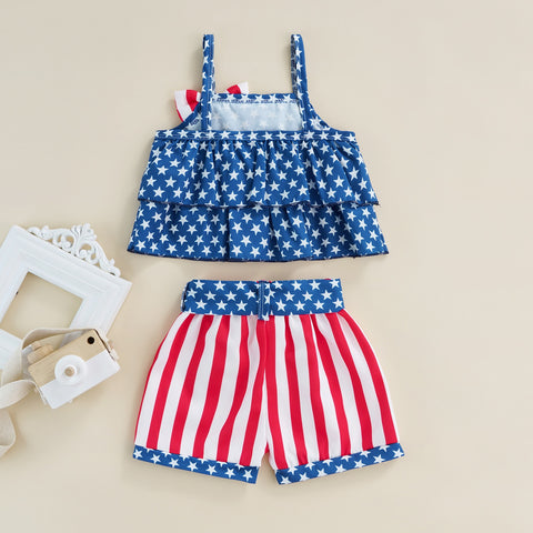 Independence Day Stars and Stripes Printed Set