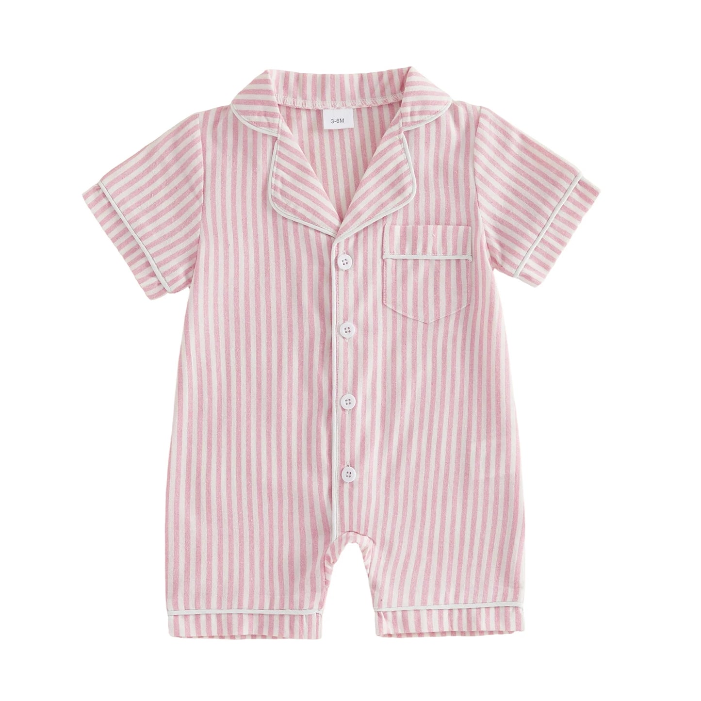 Harbor Stripe Button Romper