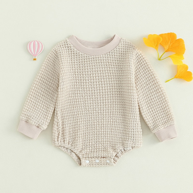 Textured Long Sleeve Onesie