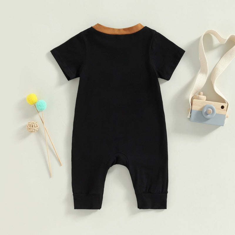 Boys' Contrast Color Striped Jumpsuit