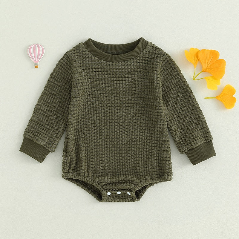 Textured Long Sleeve Onesie