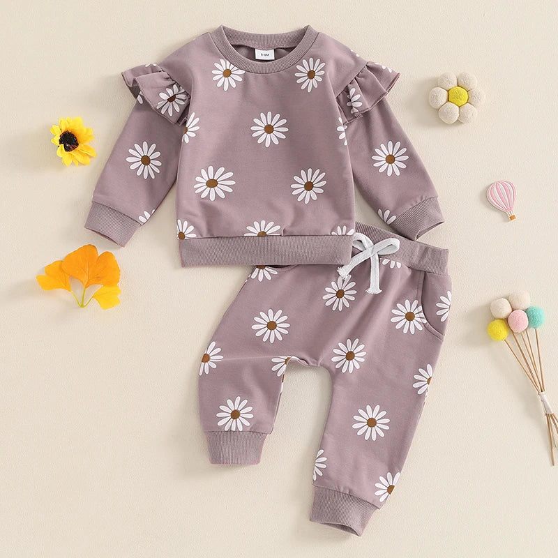 Flower Girl Sweater Pants Set