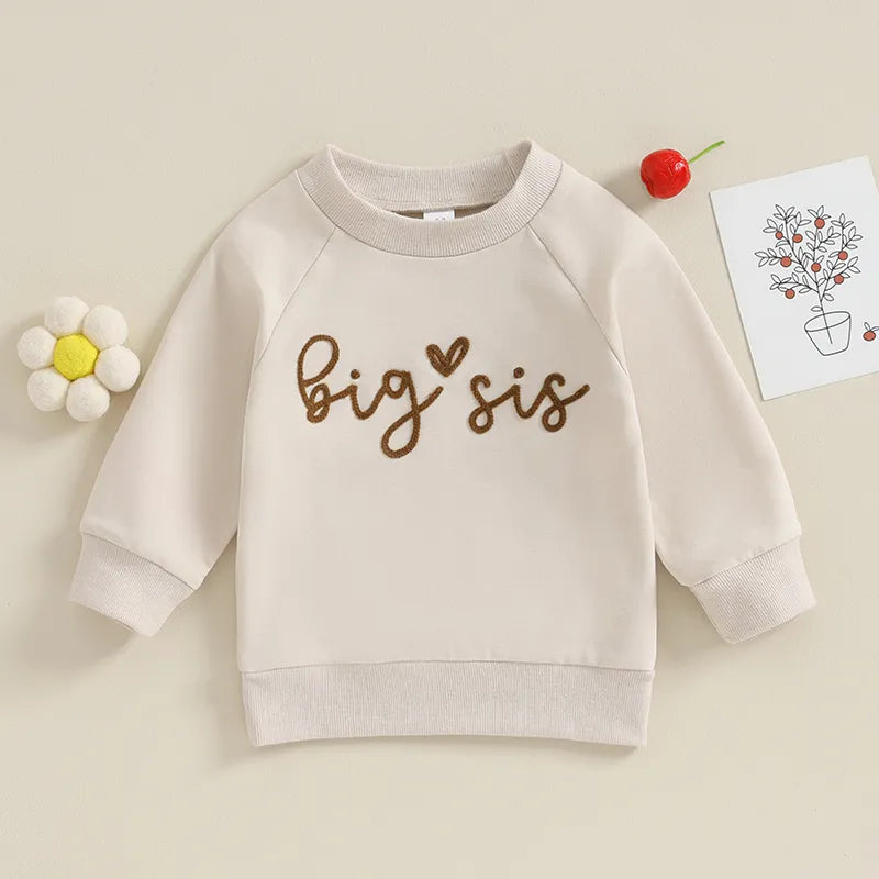 Sisterhood Duo Big Sis Sweatshirt and Lil Sis Romper Set