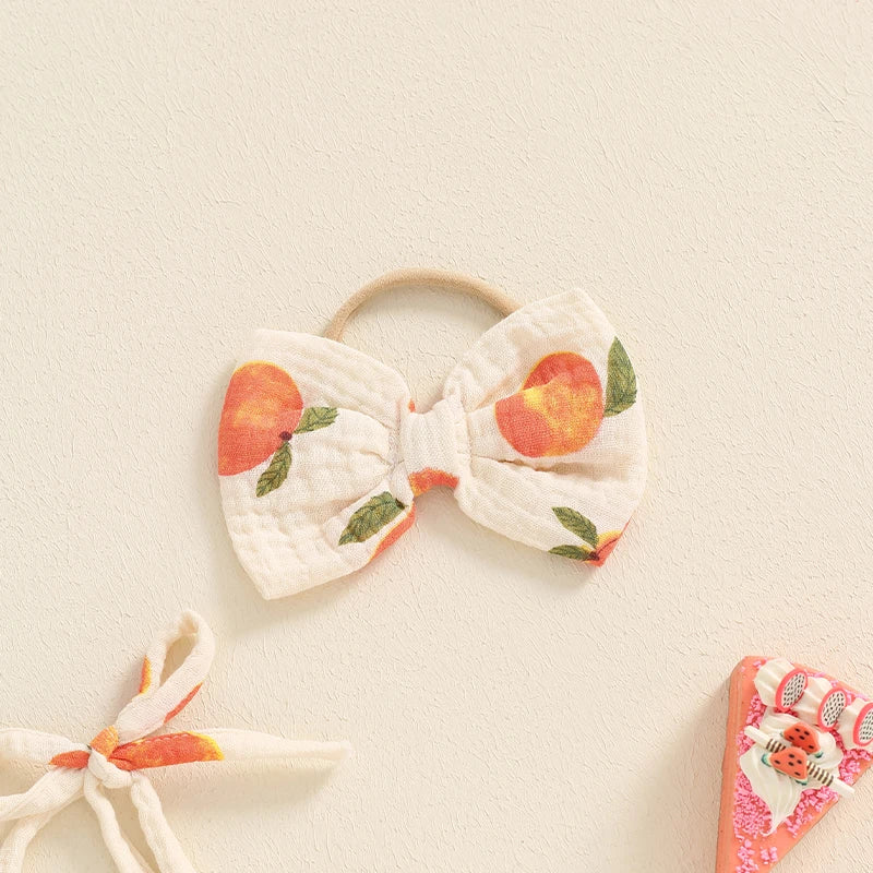 Girls' Peach & Petal Romper Set