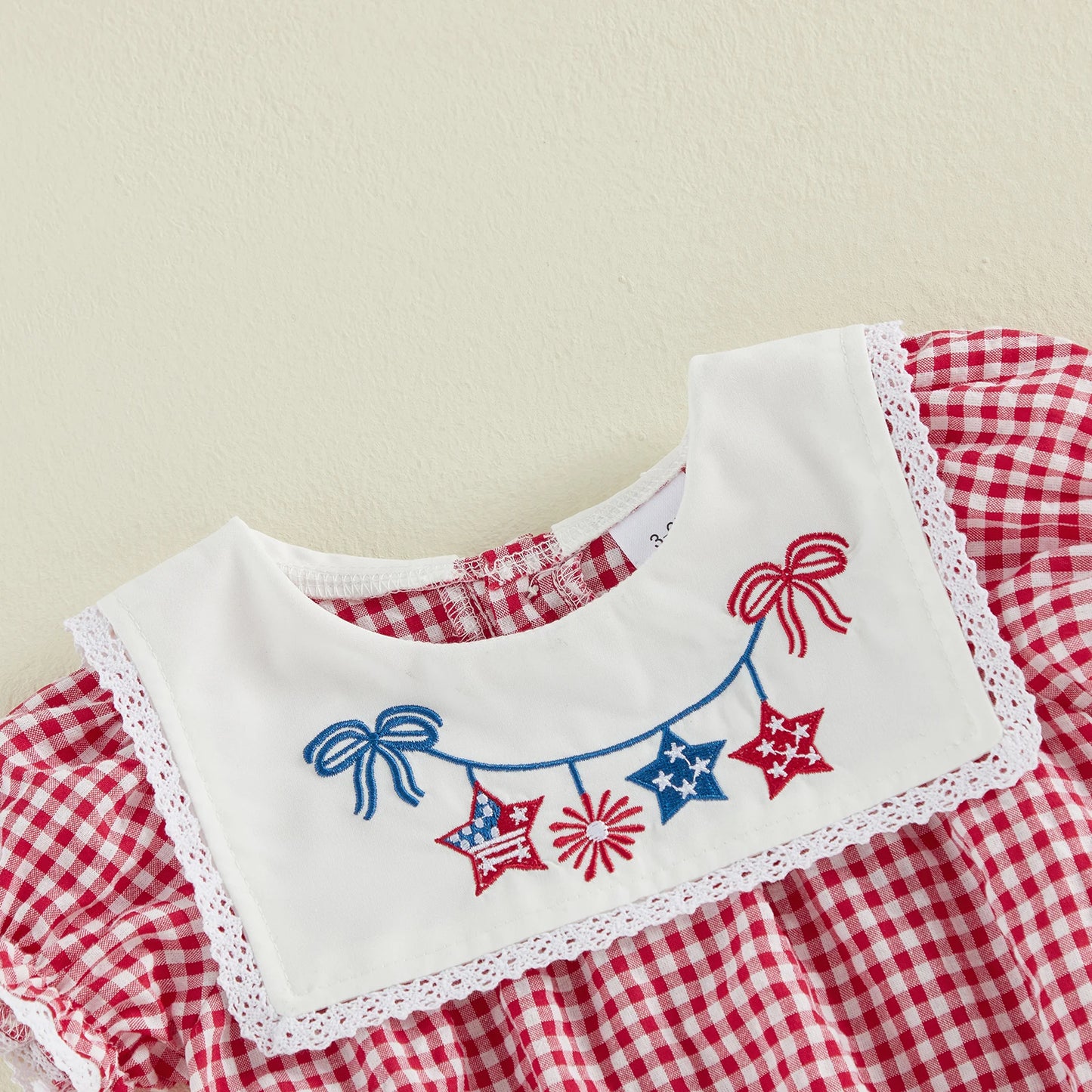 Baby Girl Patriotic Bubble Romper