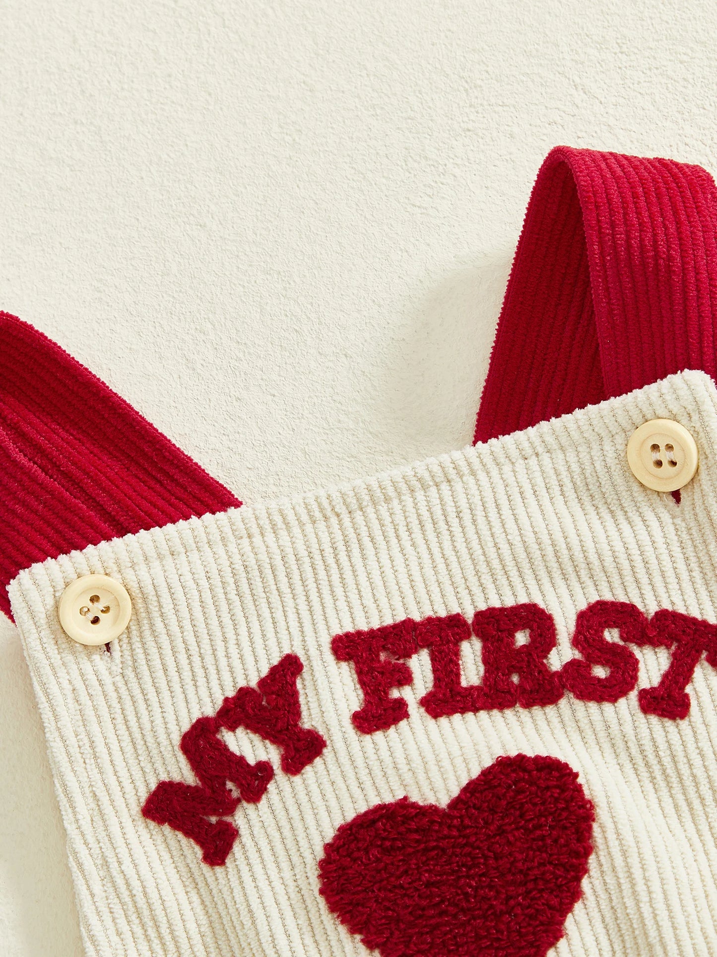 My First Valentine Corduroy Romper