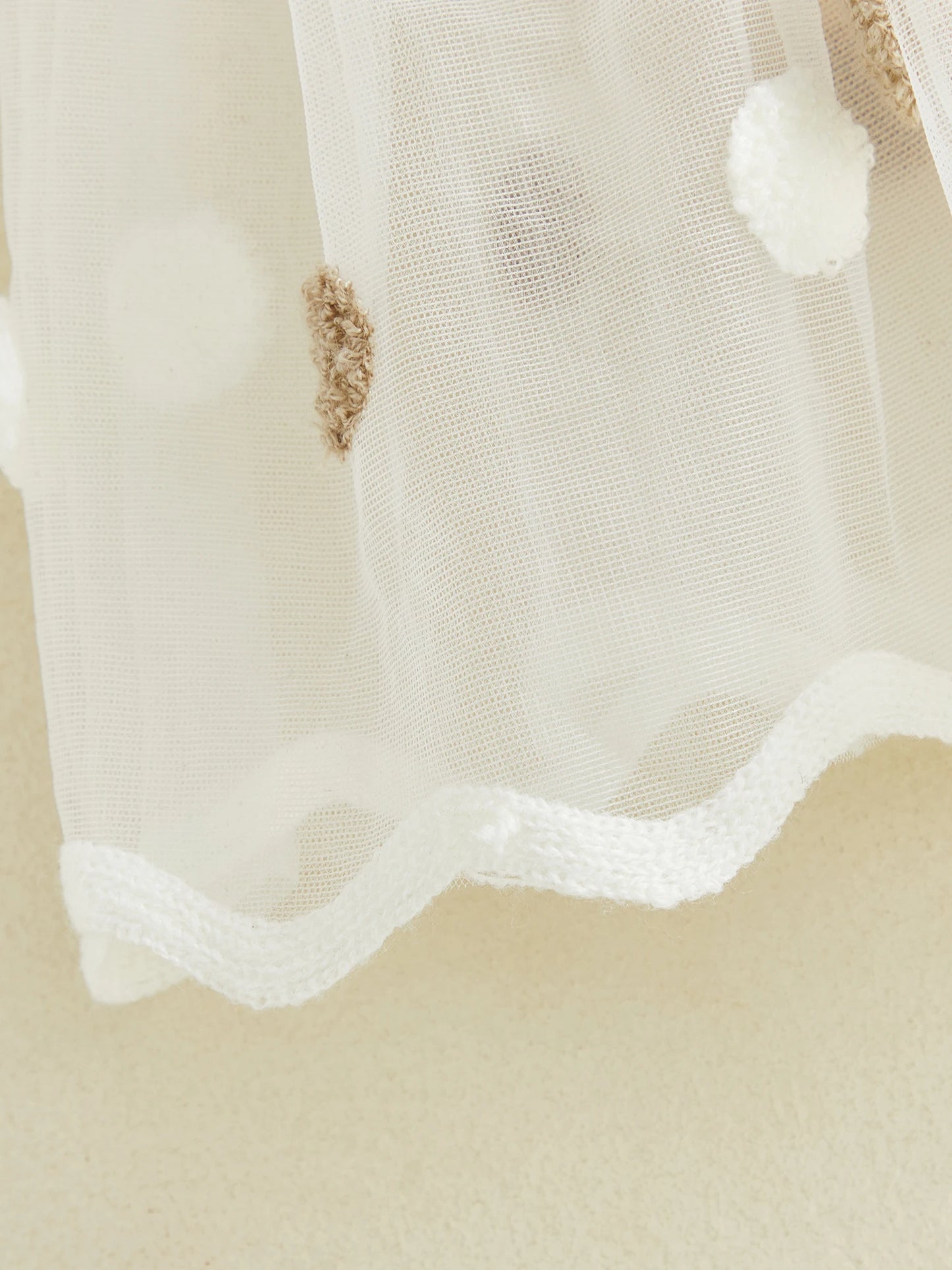 Golden Petal Tulle Dress & Bow Headband Set