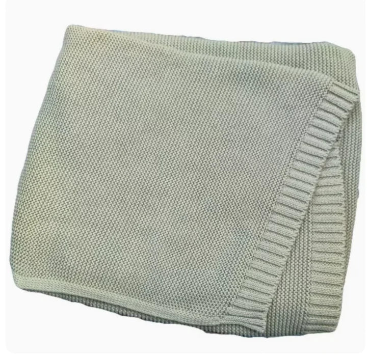 Custom Embroidered Knit Baby Blanket