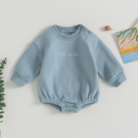 Little Dude Sweatshirt Onesie