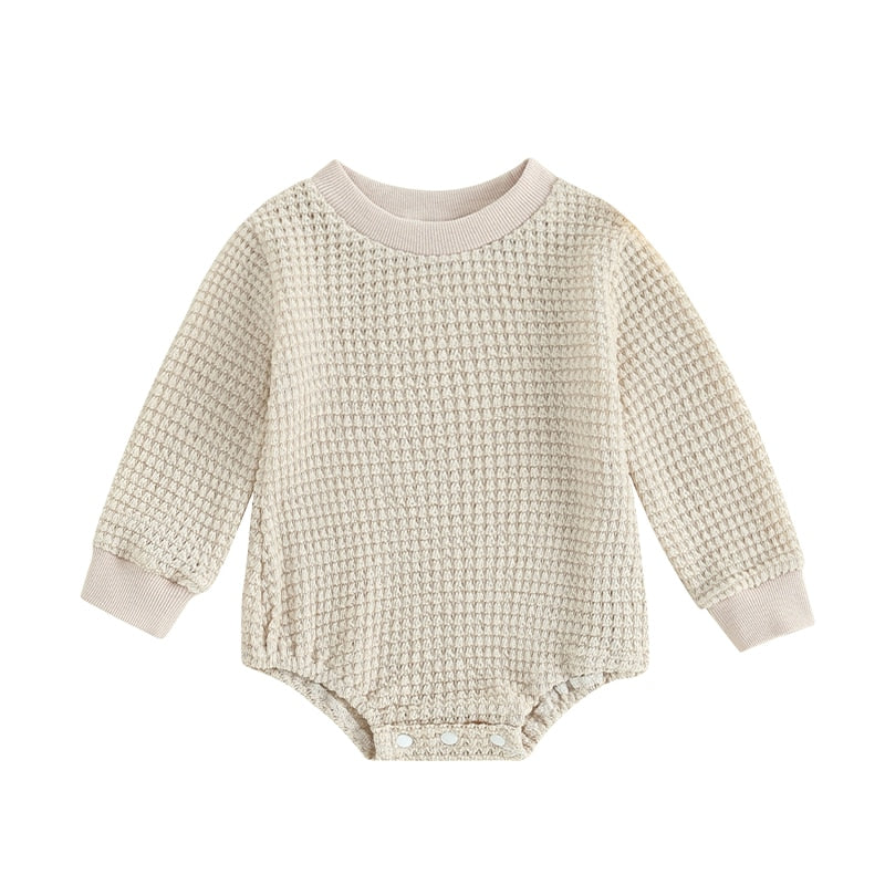 Textured Long Sleeve Onesie