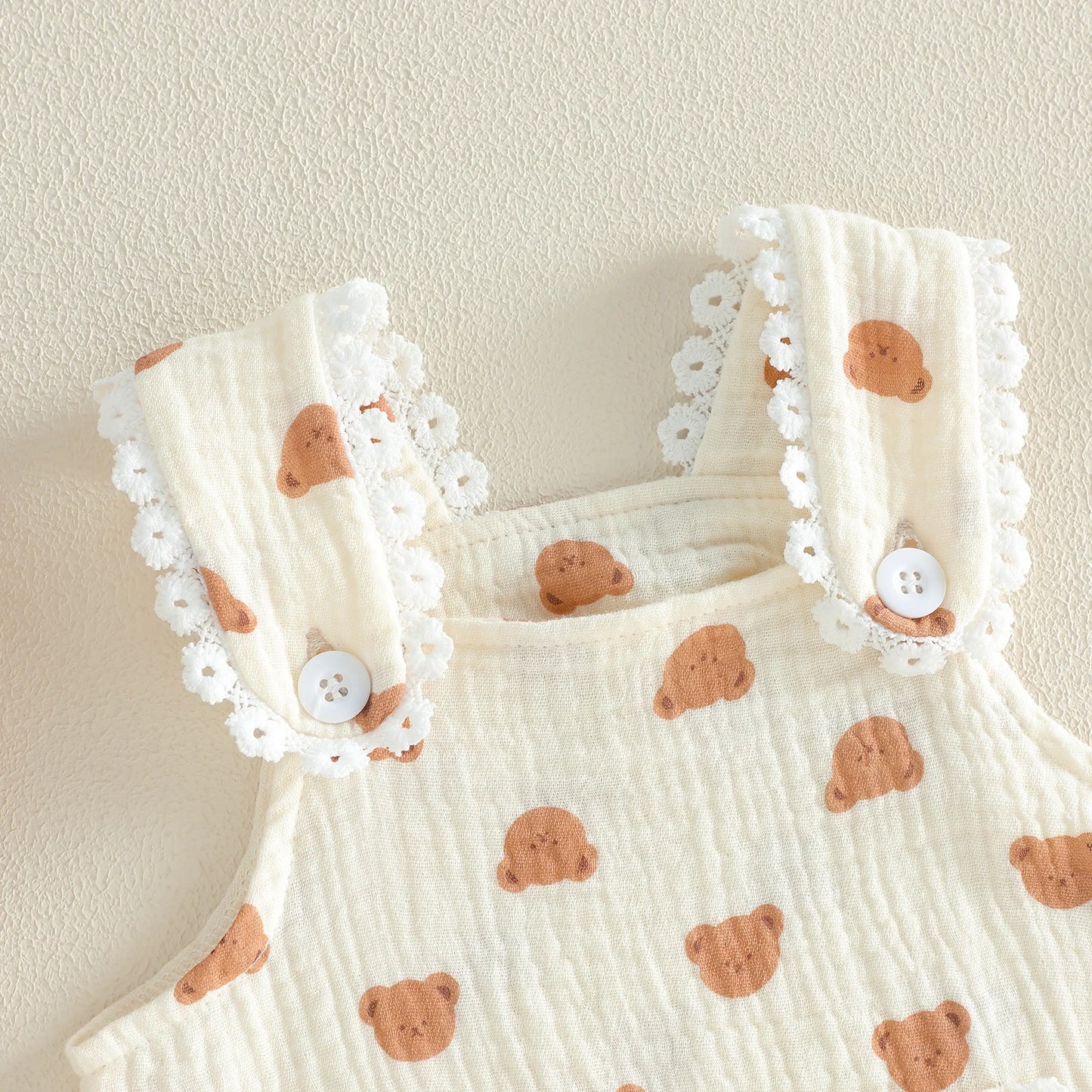 Honey Bear Pocket Romper