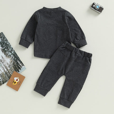 Boys' Long Sleeve Sweatshirt and Elastic Long Pants Set