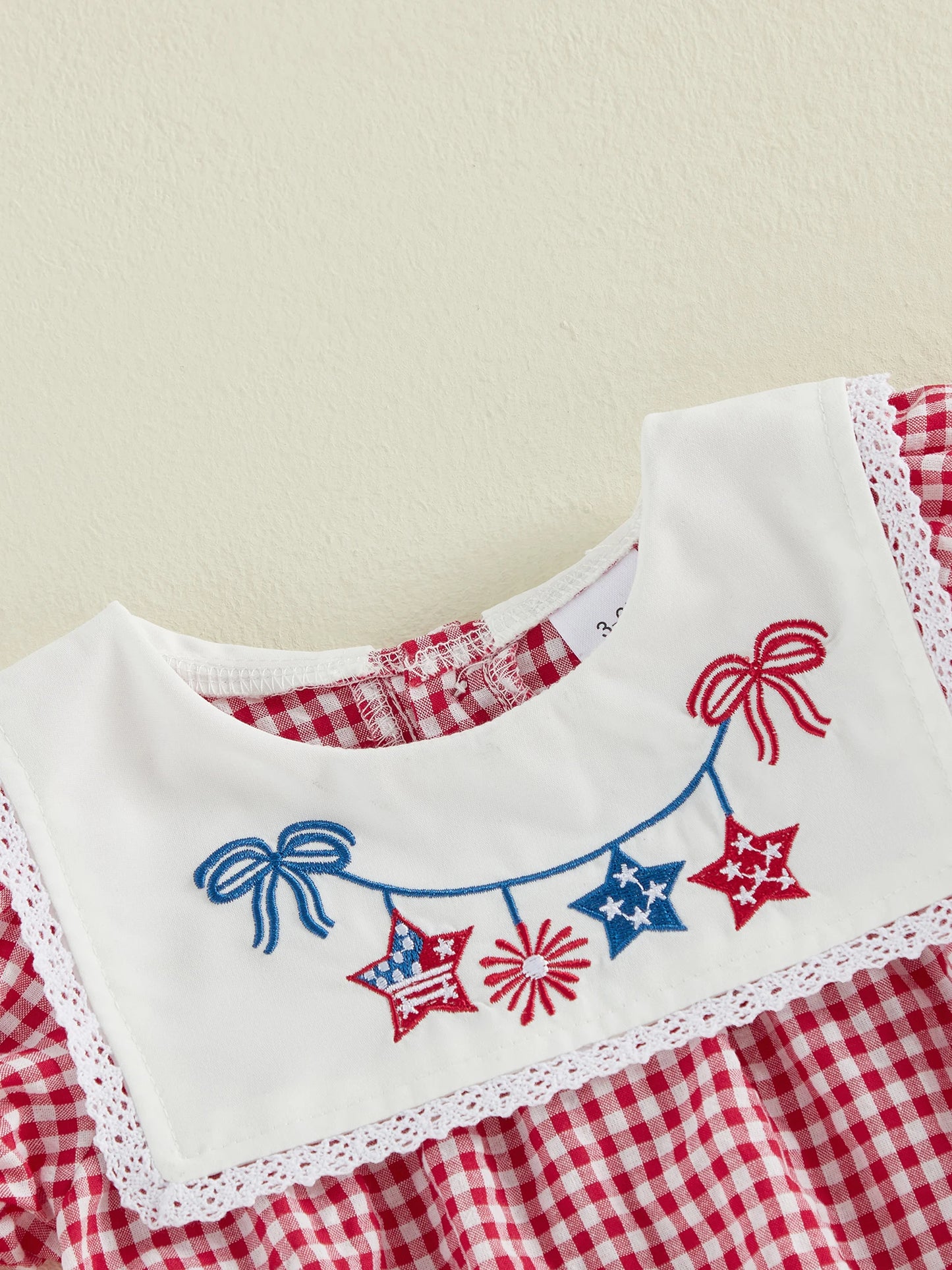 Baby Girl Patriotic Bubble Romper