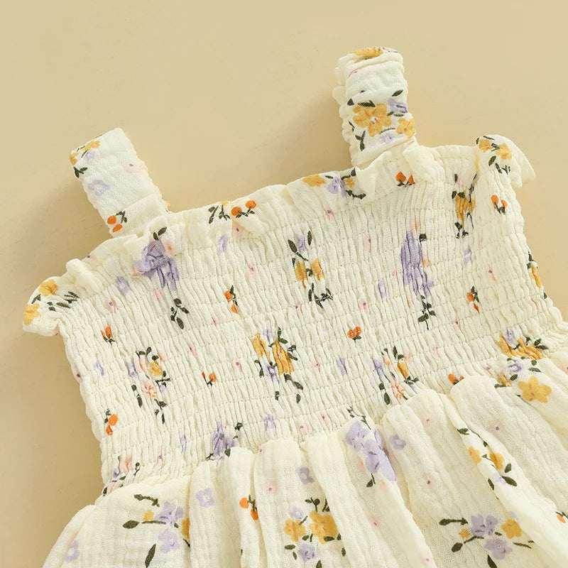 Blooming Meadow Muslin Romper & Sun Hat Set