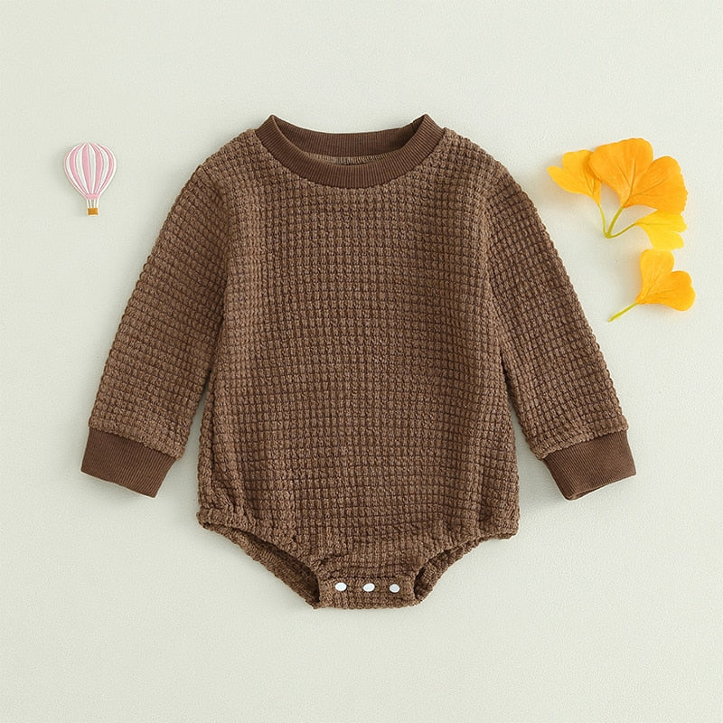 Textured Long Sleeve Onesie