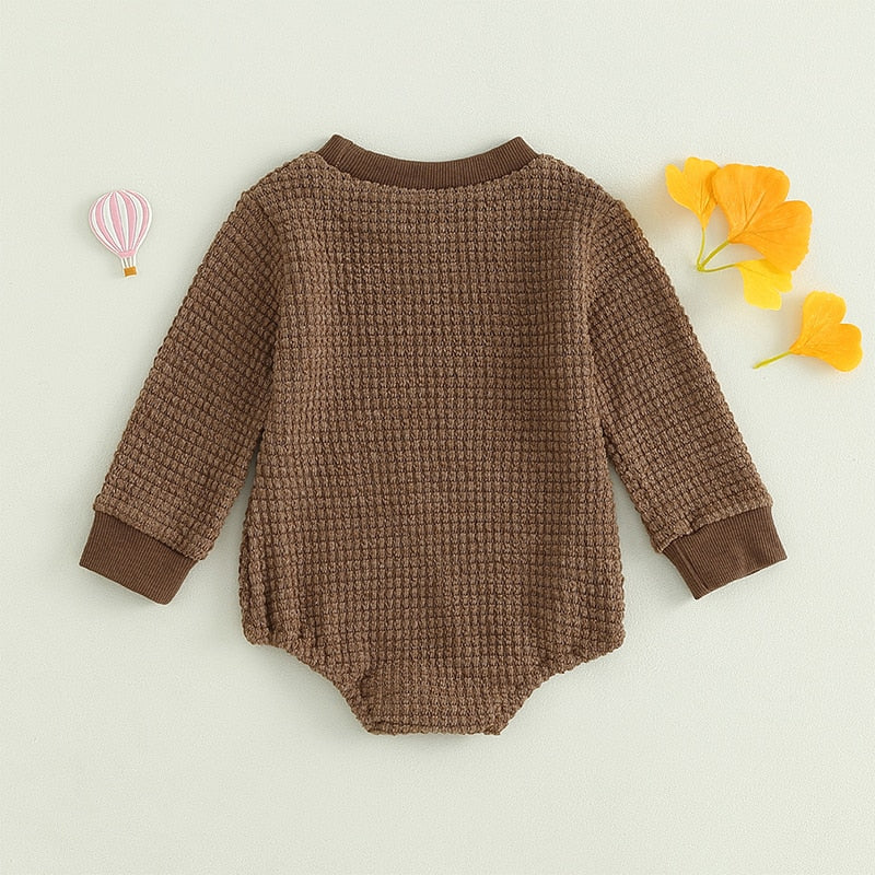 Textured Long Sleeve Onesie