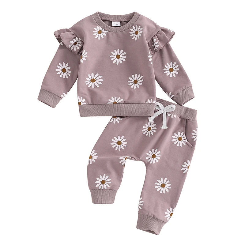Flower Girl Sweater Pants Set