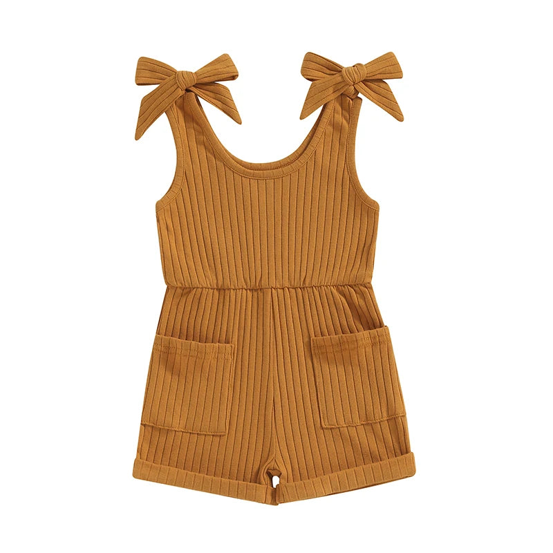 Everyday Ribbed Tie-Strap Romper